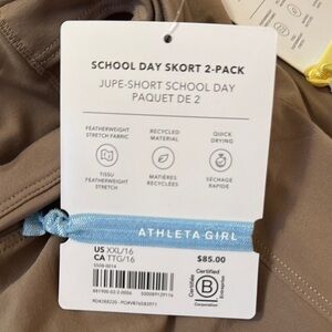 Athleta Girl School Day Skort 2-Pack - Brown